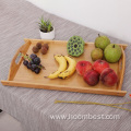 Solid Bamboo Tea Serving Tray with Handle